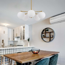 Blundell Frosted Glass 5 Light Pendant